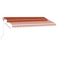 vidaXL Automatisk markis med vindsensor & LED 400x300 cm orange/brun - Bild 4