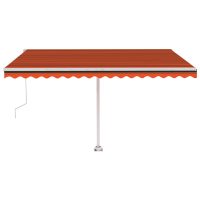 vidaXL Automatisk markis med vindsensor & LED 400x300 cm orange/brun - Bild 5