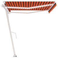 vidaXL Automatisk markis med vindsensor & LED 400x300 cm orange/brun - Bild 6