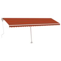 vidaXL Automatisk markis med vindsensor & LED 600x350 cm orange/brun - Bild 2