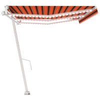 vidaXL Automatisk markis med vindsensor & LED 600x350 cm orange/brun - Bild 5