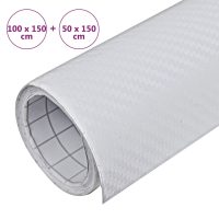 vidaXL Bilfoliering 2 st 3D vit 100x150 cm+50x150 cm - Bild 7