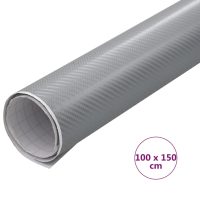 vidaXL Bilfoliering 4D silver 100x150 cm - Bild 6