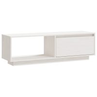 vidaXL Tv-bänk vit 110x30x33,5 cm massiv furu - Bild 2