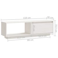 vidaXL Tv-bänk vit 110x30x33,5 cm massiv furu - Bild 10