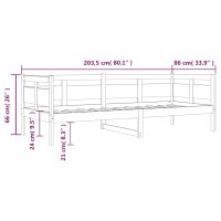 vidaXL Dagbädd 80x200 cm massiv furu - Bild 11