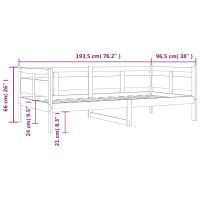 vidaXL Dagbädd massiv furu 90x190 cm - Bild 11