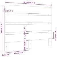 vidaXL Sänggavel vit 90x3x80 cm massiv furu - Bild 6