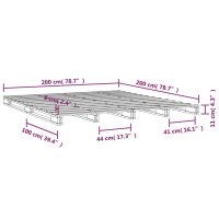 vidaXL Pallsäng vit 200x200 cm massiv furu - Bild 8