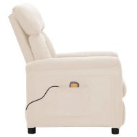 vidaXL Massagefåtölj beige mikrofibertyg - Bild 4