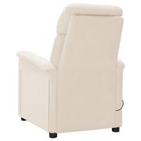 vidaXL Massagefåtölj beige mikrofibertyg - Bild 5