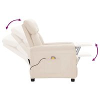 vidaXL Massagefåtölj beige mikrofibertyg - Bild 6