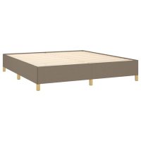 vidaXL Sängram utan madrass taupe 160x200 cm tyg - Bild 4