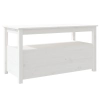 vidaXL Soffbord vit 102x49x55 cm massiv furu - Bild 9