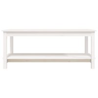 vidaXL Soffbord vit 110x55x45 cm massiv furu - Bild 5