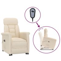 vidaXL Elektrisk reclinerfåtölj beige mikrofiber - Bild 2