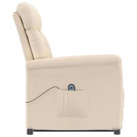 vidaXL Elektrisk reclinerfåtölj beige mikrofiber - Bild 5