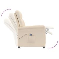 vidaXL Elektrisk reclinerfåtölj beige mikrofiber - Bild 8