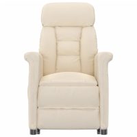 vidaXL Elektrisk massagefåtölj beige mikrofiber - Bild 4