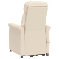 vidaXL Elektrisk massagefåtölj beige mikrofiber - Bild 6