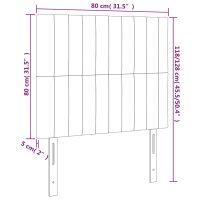 vidaXL Huvudgavlar 2 st mörkblå 80x5x78/88 cm sammet - Bild 8