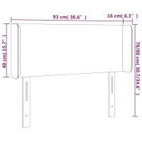 vidaXL Sänggavel med kanter mörkgrön 93x16x78/88 cm sammet - Bild 9