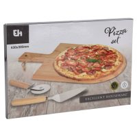 Excellent Houseware Pizzaset 3 delar 43x30 cm bambu - Bild 4