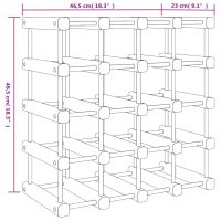 vidaXL Vinställ för 20 flaskor 46,5x23x46,5 cm massiv furu - Bild 8