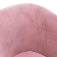 vidaXL Fåtölj med fotpall rosa sammet - Bild 6