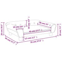 vidaXL Barnsoffa brun 70x45x26 cm sammet - Bild 7