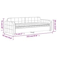 vidaXL Dagbädd med madrass svart 80x200 cm sammet - Bild 12