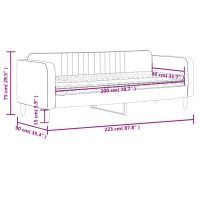 vidaXL Dagbädd med madrass blå 80x200 cm sammet - Bild 12