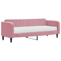 vidaXL Dagbädd med madrass rosa 80x200 cm sammet - Bild 2