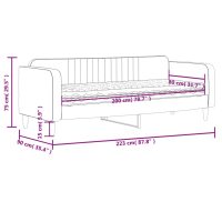 vidaXL Dagbädd med madrass rosa 80x200 cm sammet - Bild 12