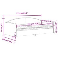 vidaXL Dagbädd med madrass svart 90x190 cm tyg - Bild 12