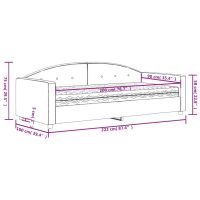 vidaXL Dagbädd med madrass blå 90x200 cm sammet - Bild 11