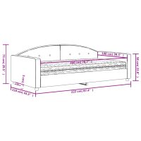 vidaXL Dagbädd med madrass mörkgrön 100x200 cm sammet - Bild 11