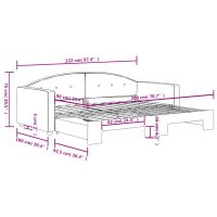 vidaXL Dagbädd utdragbar blå 90x200 cm sammet - Bild 9