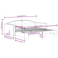 vidaXL Dagbädd utdragbar mörkgrön 100x200 cm sammet - Bild 9