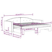 vidaXL Dagbädd utdragbar med madrasser blå 90x200 cm sammet - Bild 12