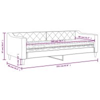 vidaXL Dagbädd med madrass svart 80x200 cm tyg - Bild 12