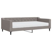 vidaXL Dagbädd med madrass taupe 100x200 cm tyg - Bild 2