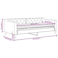 vidaXL Dagbädd med madrass svart 90x190 cm tyg - Bild 12