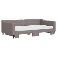 vidaXL Dagbädd med extrabädd och madrasser taupe 100x200 cm tyg - Bild 3