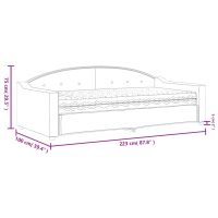 vidaXL Dagbädd med madrass ljusgrå 90x200 cm tyg - Bild 12