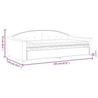 vidaXL Dagbädd med madrass ljusgrå 100x200 cm tyg - Bild 12