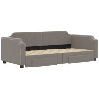 vidaXL Dagbädd utdragbar med lådor taupe 80x200 cm tyg - Bild 3