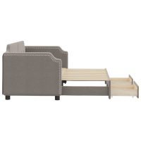 vidaXL Dagbädd utdragbar med lådor taupe 80x200 cm tyg - Bild 4