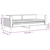 vidaXL Dagbädd med madrass blå 80x200 cm sammet - Bild 12