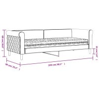 vidaXL Dagbädd med madrass mörkgrön 80x200 cm sammet - Bild 12